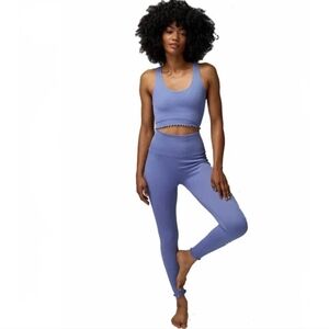 NWT! Spiritual Gangster, Love Sculpt 7/8 Ruffle Legging, Saltwater Blue,Size M/L